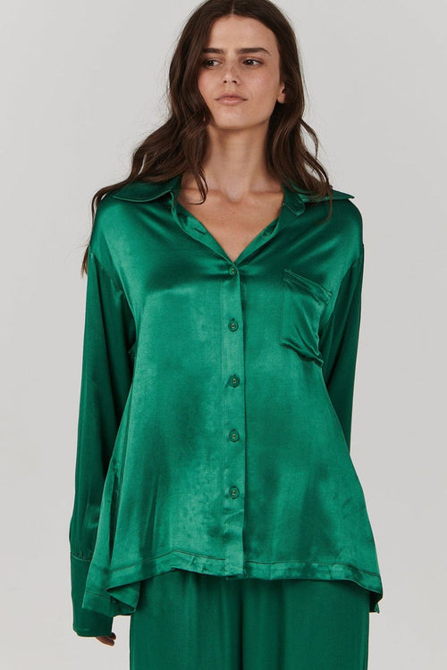 Bailee Emerald Green LS Shirt WW Shirt Charlie Holiday   