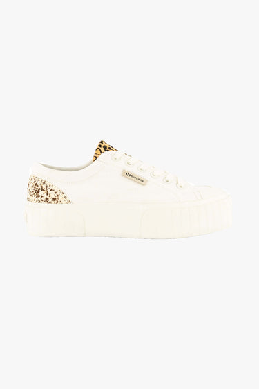 2631 Calfhair White Avorio Leopard Spot Leather Sneaker ACC Shoes - Sneakers Superga   