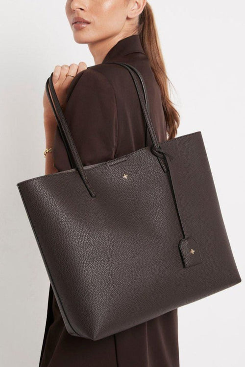 Saint Black Pebble Vegan Leather Tote Bag ACC Bags - All, incl Phone Bags Peta + Jain   