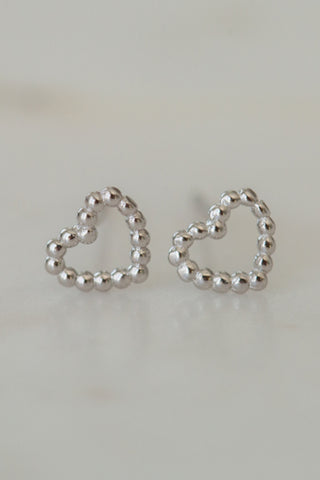 Dotty Love Stud Earrings Silver ACC Jewellery Sophie   