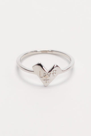 Love Heart Ring Sterling Silver ACC Jewellery Federation   