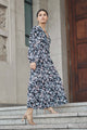 Better Than Ever Large Blue Floral Puff Sleeve Tiered Maxi Dress