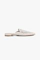 Magnolia Ivory Pointed Woven Leather Mule